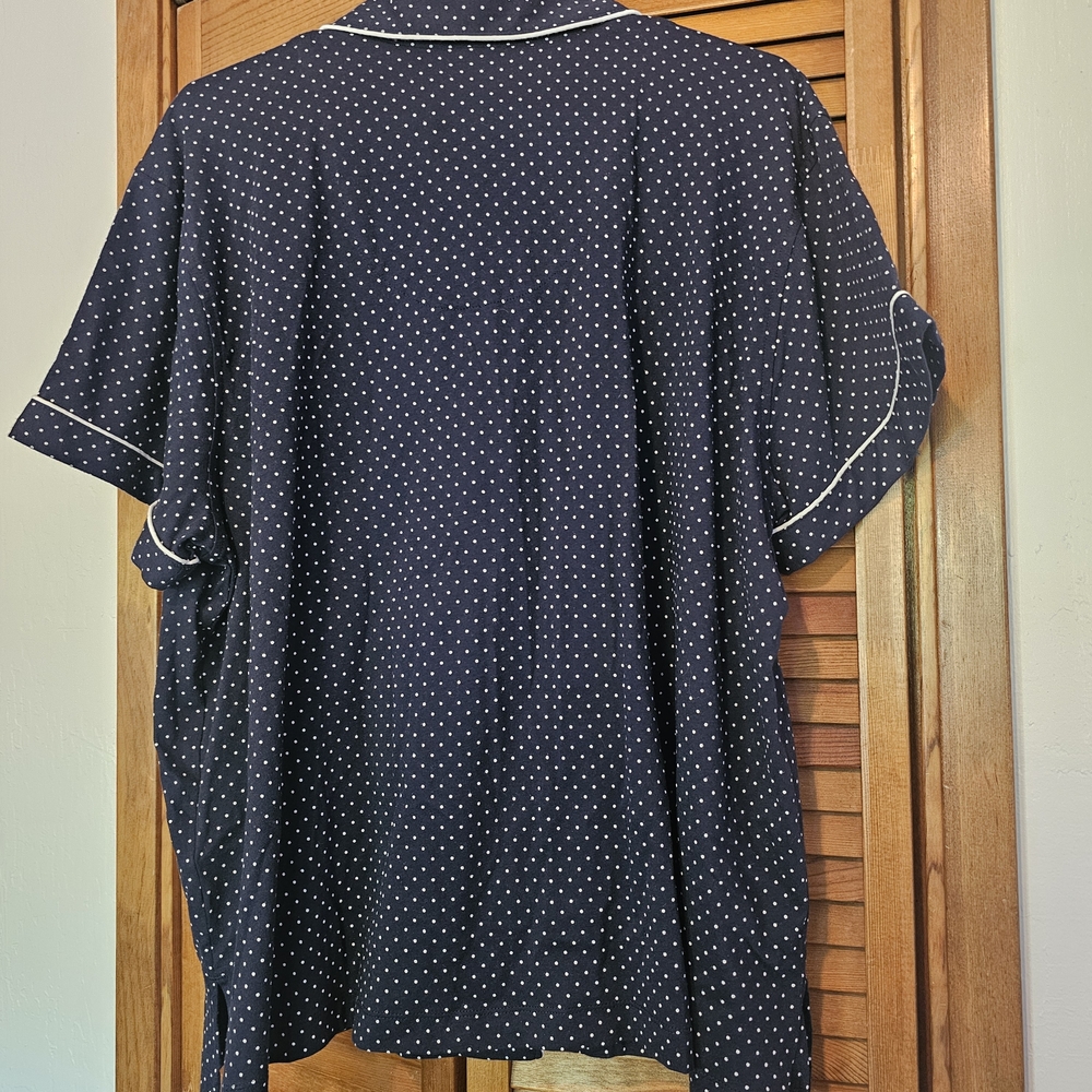 Ralph Lauren Navy and White Polka Dot Pajama Set - Picture 3 of 7